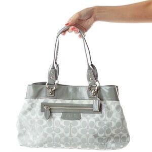 Coach Gray Signature Tote Bag